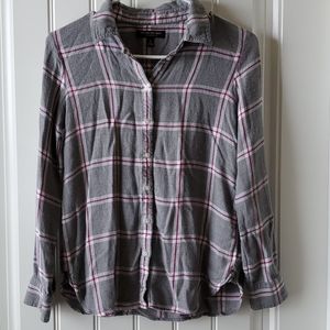 Banana Republic Plaid Top